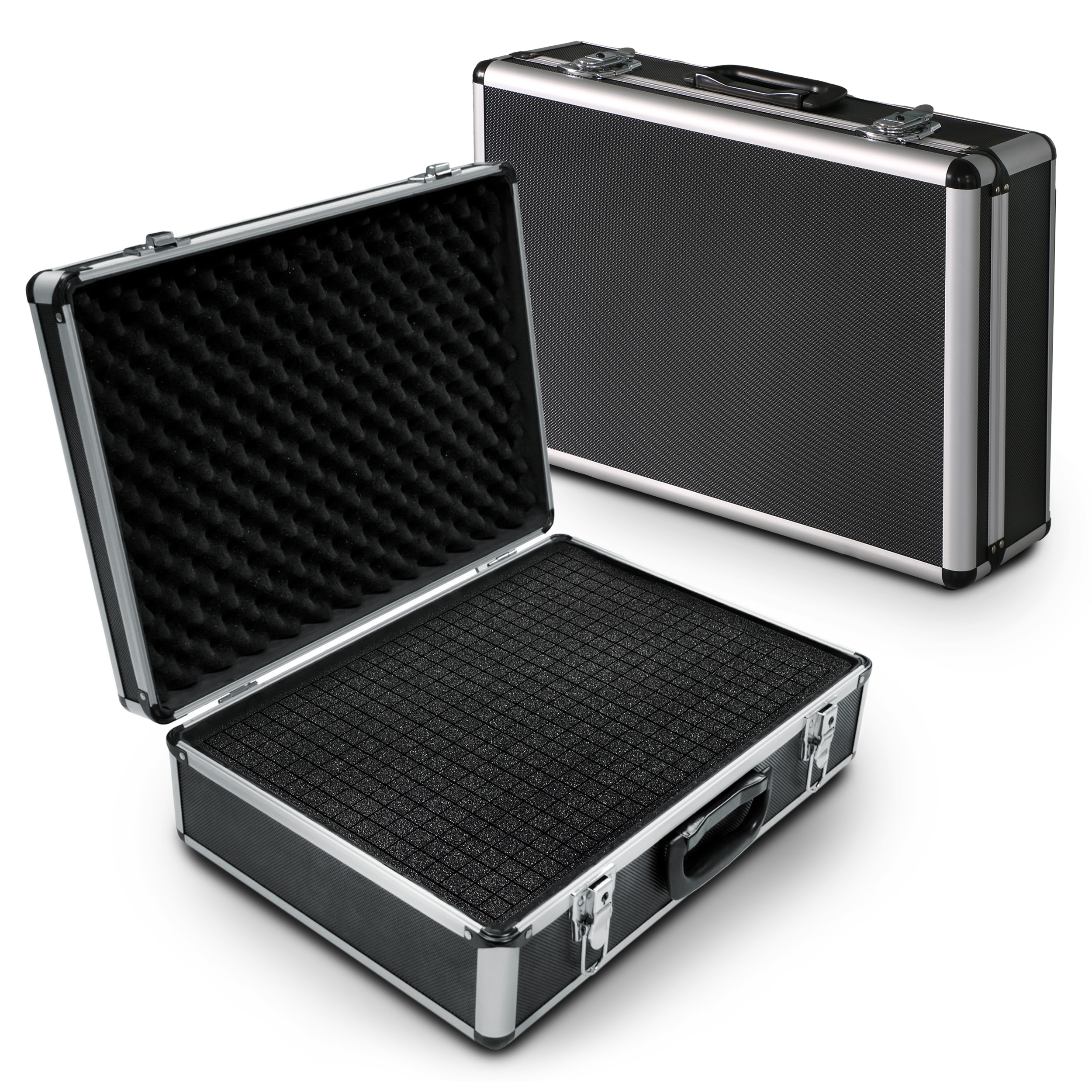 PeakTech 7340 universele koffer met kubusschuim, 550 x 200 x 400 mm, fotokoffer, aluminium koffer, aktetas, gereedschapskoffer P 7340